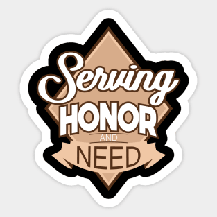 'Serving Honor and Need' Military Public Service Shirt Sticker